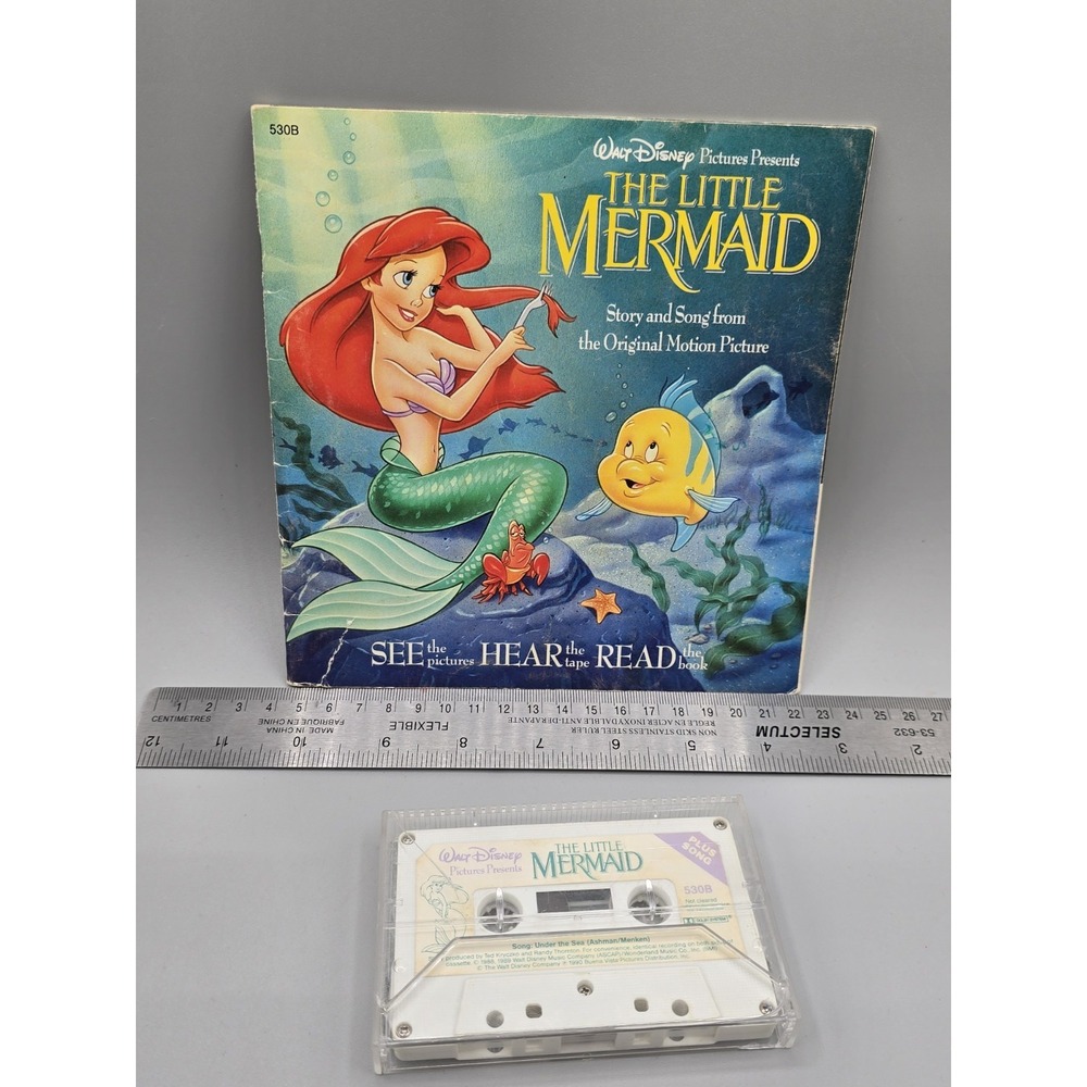 DISNEY‎ STORYTELLER THE LITTLE MERMAID READ ALONG BOOK AND TAPE 1990 WALT DISNEY